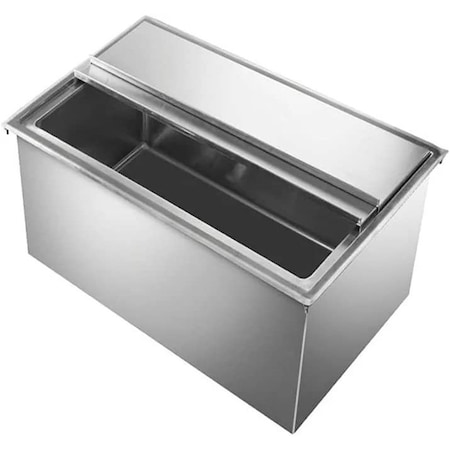 Amgood 18 in. x 24 in. Stainless Steel Drop-in Ice Bin AMG - ICE BIN XDIIB-182410